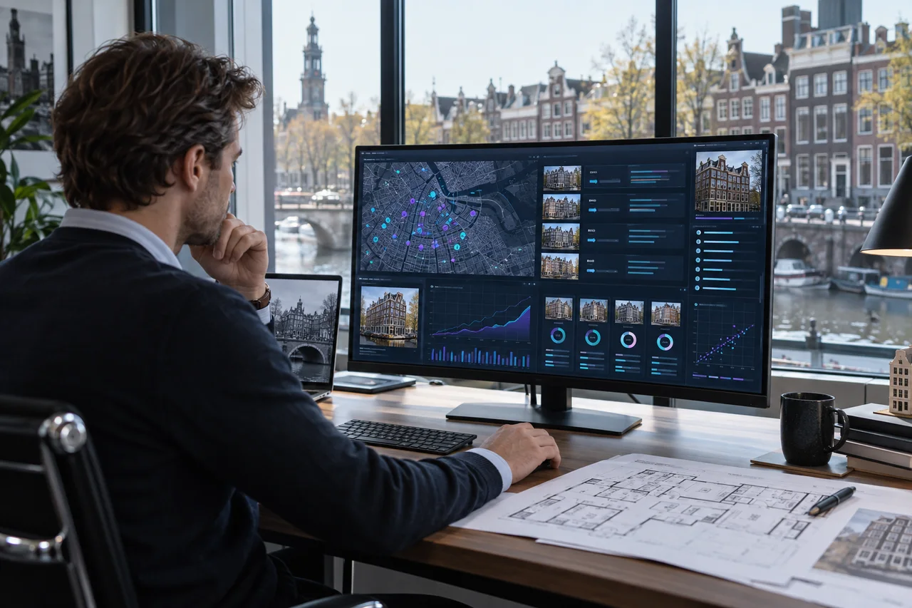 Vastgoedanalist vergelijkt Amsterdamse panden in een datagedreven dashboard